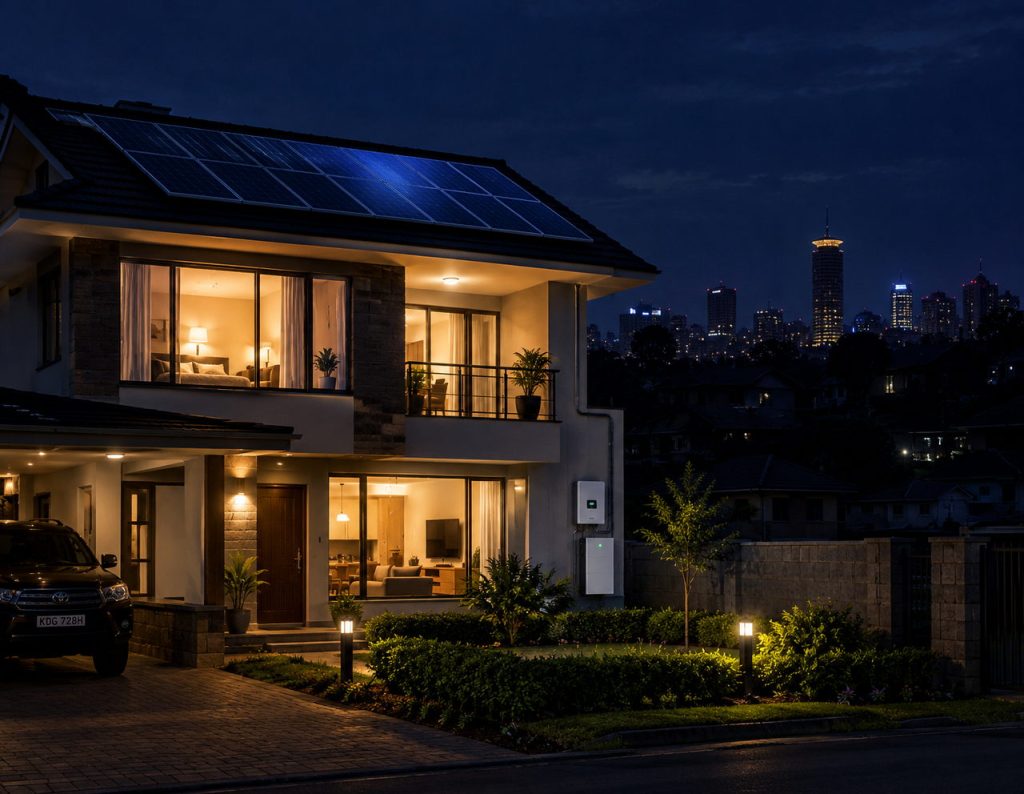 Solar-powered home stays bright during a city blackout